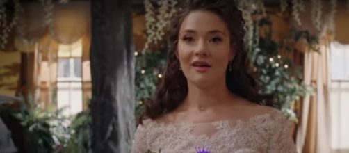 Clara and Jessw share their 'When Calls the Heart" wedding and the cast shares love from self-isolation.[Image source:HallmarkChannel-YouTube]