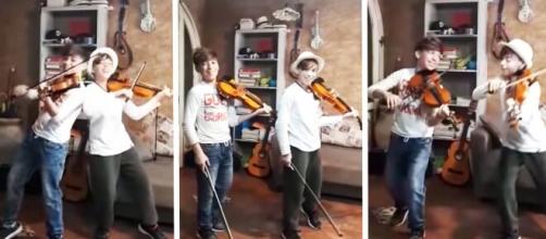 Mirko e Valerio, i due giovani ragazzi siciliani che hanno suonato la cover 'Viva la Vida' dei Coldplay con i violini