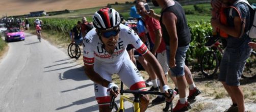 Fabio Aru impegnato al Tour de France dello scorso anno