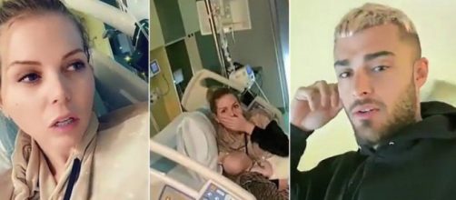 Jessica et Thibault (Les Marseillais aux Caraïbes) annoncent que Maylone est de nouveau hospitalisé. ®Snapchat : Jessica Thivenin.