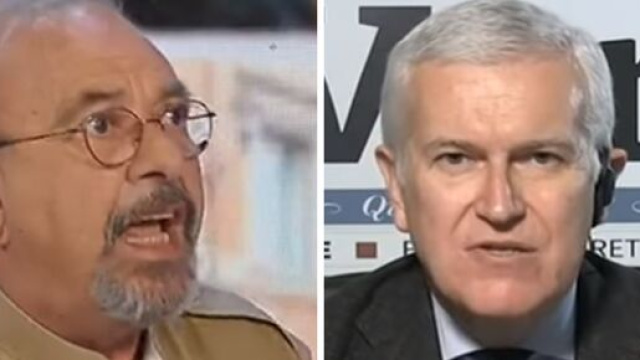 Il vignettista Vauro Senesi ed il giornalista Maurizio Belpietro