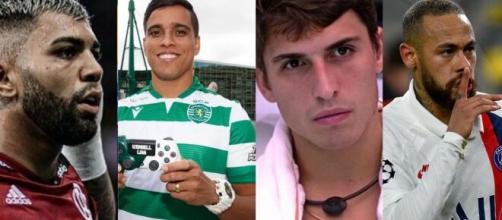 Prior recebeu o carinho e apoio de Gabigol, Neymar e outros atletas. (Foto: Montagem/Instagram/Globo).