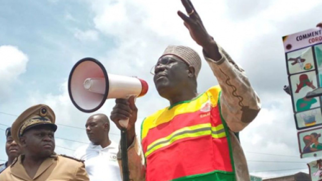 Prévention et Lutte contre le Covid-19 : Mounouna Foutsou. Credit : Facebook/Ministère de la Jeunesse et de l'Education Civique 237