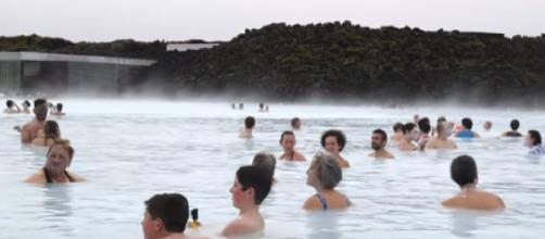 View of the Blue Lagoon in Iceland. [Image source/Insider YouTube video]