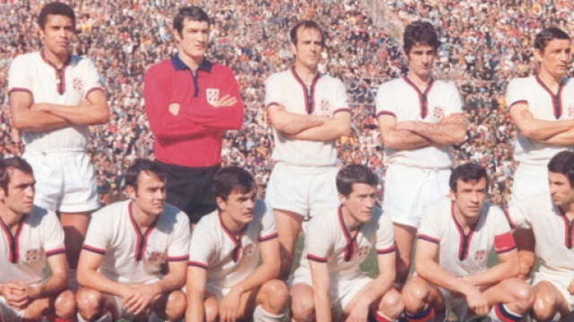Il Cagliari campione d'Italia nella stagione 1969/70.