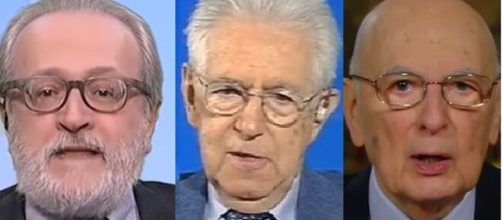 Paolo Becchi, Mario Monti e Giorgio Napolitano.