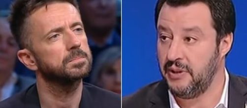 Andrea Scanzi e Matteo Salvini.