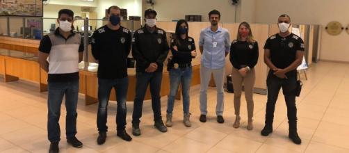 Polícia Civil doa máscaras apreendidas ao Hospital Municipal de Uberlândia. (Divulgação/Polícia Civil)