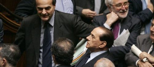 Bersani e Berlusconi in Parlamento