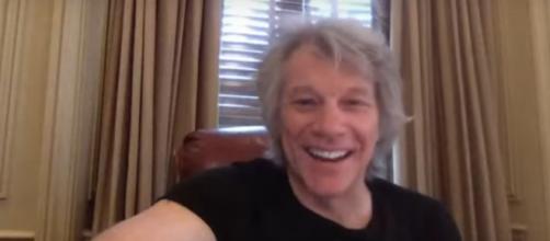 Jon Bon Jovi was overjoyed to join a kindergarten writing class in Florida during self-quarantining. [Image source:NJ.com-YouTube]