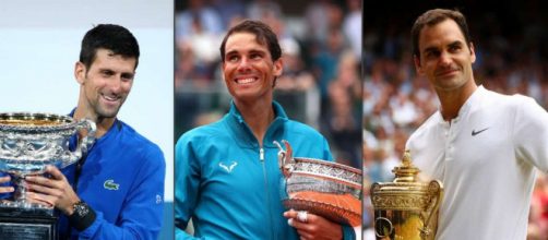 Novak Djokovic, Rafa Nadal e Roger Federer.
