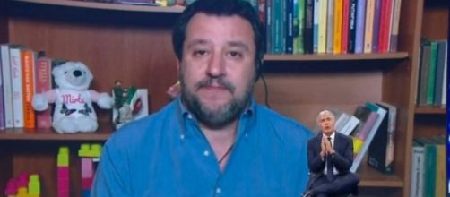 Massimo Giletti intervista Matteo Salvini a Non è l'Arena.
