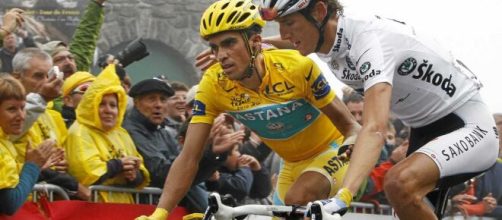 Alberto Contador durante il Tour de France 2010