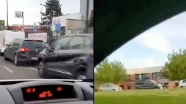 McDonald's des embouteillages importants à l'entrée des drives - Photo réalisées à partir des vidéos de l'article