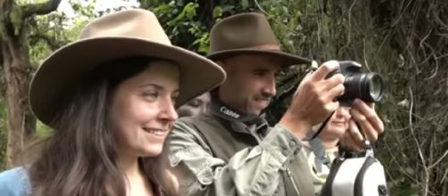 Tourists in Virunga National Park gorilla trek. [Image source/VOA Africa YouTube video]