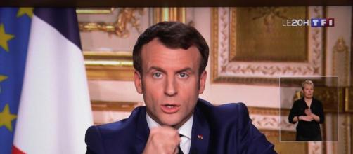 Emmanuel Macron et sa politique repensé après le covid-19. Credit : TF1 Capture