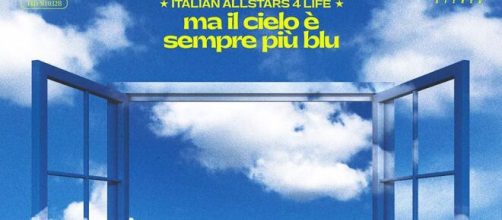 Un estratto della copertina del singolo corale "Ma il cielo è sempre più blu" - fonte: Facebook