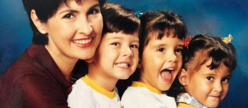 Fátima Bernardes com os trigêmeos pequenininhos. (Reprodução/Instagram/@fatimabernardes)