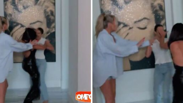 Le maquillage de Kim Kardashian reste collé au mur après une gifle de sa soeur