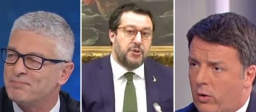 Nicola Morra, Matteo Salvini e Matteo Renzi.