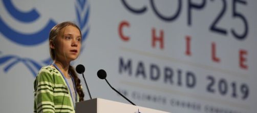 Greta Thunberg alla Cop25 di Madrid dicembre 2019.