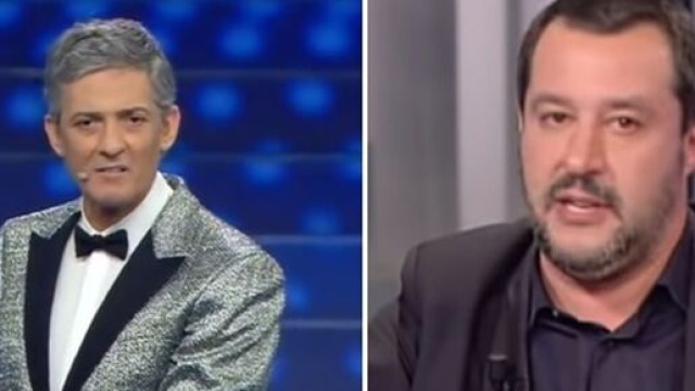 Rosario Fiorello e Matteo Salvini.