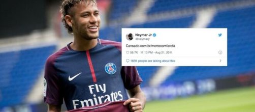 Tweets antigos de Neymar Jr. fazem sucesso até hoje. (Fotomontagem)