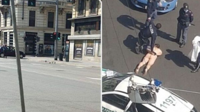 L'uomo passeggiava senza abiti in Corso Buenos Aires, con indosso una collanina e in mano un sacchetto di plastica