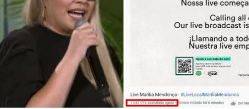 Antes de estrear, live de Marília Mendonça já tinha mais de 1 milhão de acessos simultâneos. (Fotomontagem)