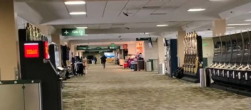 Airports empty, Airlines losing millions as COVID-19 quarantines widen. [Image source/CBN News YouTube video]