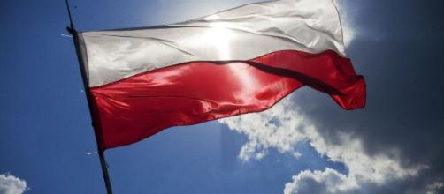 A Polish flag flying in the air. [Image via Karolina Grabowska - Pixabay]