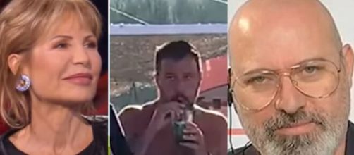 Lilli Gruber, Matteo Salvini e Stefano Bonaccini.