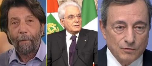 Massimo Cacciari, Sergio Mattarella e Mario Draghi.