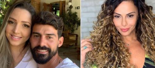 Viviane Araújo vive romance com empresário Guilherme Militão. (Reprodução/Instagram/@carolinefurlan86/@araujovivianne)