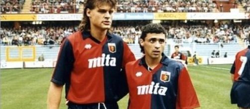 Tomas Skuhravy e Pato Aguilera al Genoa nella prima metà degli anni '90.