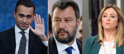 Luigi Di Maio, Matteo Salvini e Giorgia Meloni