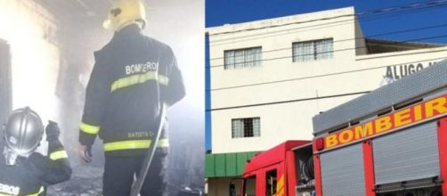 Fogo demorou 40 minutos para ser controlado. (Divulgação/Corpo de Bombeiros)