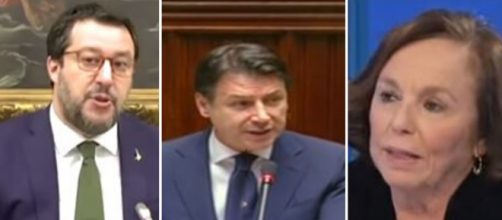 Matteo Salvini, Giuseppe Conte e Luciana Lamorgese.