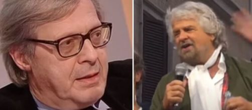 Vittorio Sgarbi e Beppe Grillo.