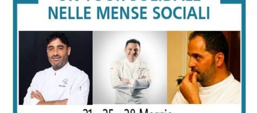 Tre chef stellati ai fornelli delle mense sociali di Torre del Greco, Napoli e Pompei.