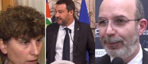 Alessandra Riccardi, Matteo Salvini e Vito Crimi.