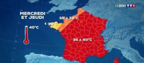 Météo : l'été devrait être trés chaud et France et en Europe - capture d'écran météo TF1