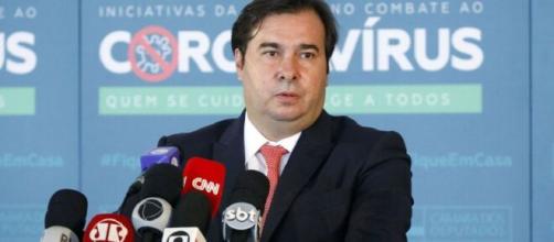 Rodrigo Maia criticou atitudes de Bolsonaro. (Najara Araujo/Câmara dos Deputados)
