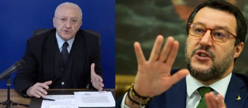 Vincenzo De Luca e Matteo Salvini