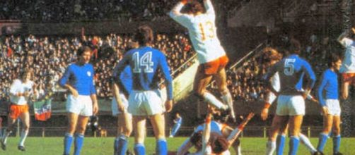 Olanda-Italia al Mondiale 1978, l'esultanza degli olandesi al gol di Brandts.