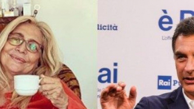 A sinistra Mara Venier, conduttrice di Domenica In, e a destra Tiberio Timperi.