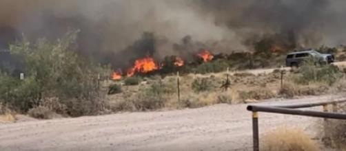 Crews battling multiple wildfire in Arizona. [Image source/12 News YouTube video]