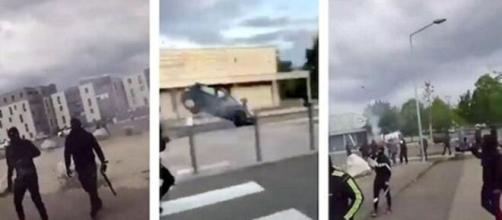 Les scènes de violence à Dijon sont de plus en plus nombreuses - Photo montage depuis vidéo Twitter