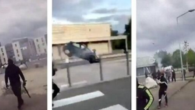 Les scènes de violence à Dijon sont de plus en plus nombreuses - Photo montage depuis vidéo Twitter