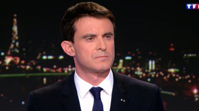 Manuels Valls: 'La lutte des classes disparaît au profit de la guerre entre races'. Credit: TF1 Capture